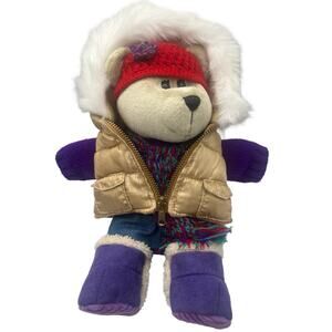 Starbucks Coffee Co. 2006 Bearista Bear Plush 12" Sweater Scarf & Zip Up Jacket